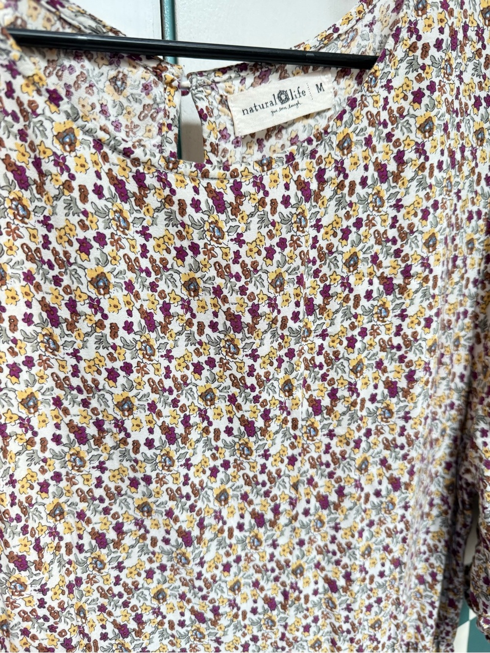 Natural Life Ditsy Floral Mini Dress Size Medium! - Picture 3 of 4